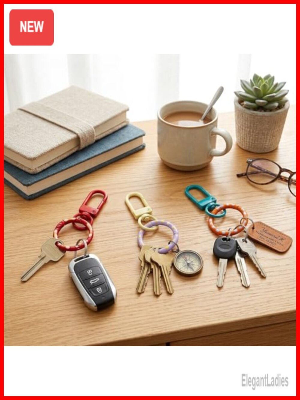 20pc Donut Key Rings & Lobster Claw Clasps - Zinc Alloy DIY Craft Keychain Set - Picture 4 of 6